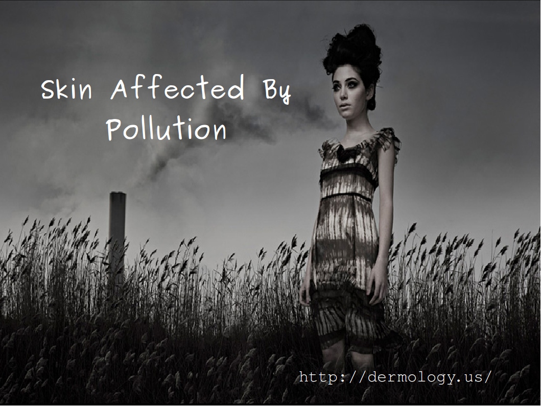 skin affected by pollution